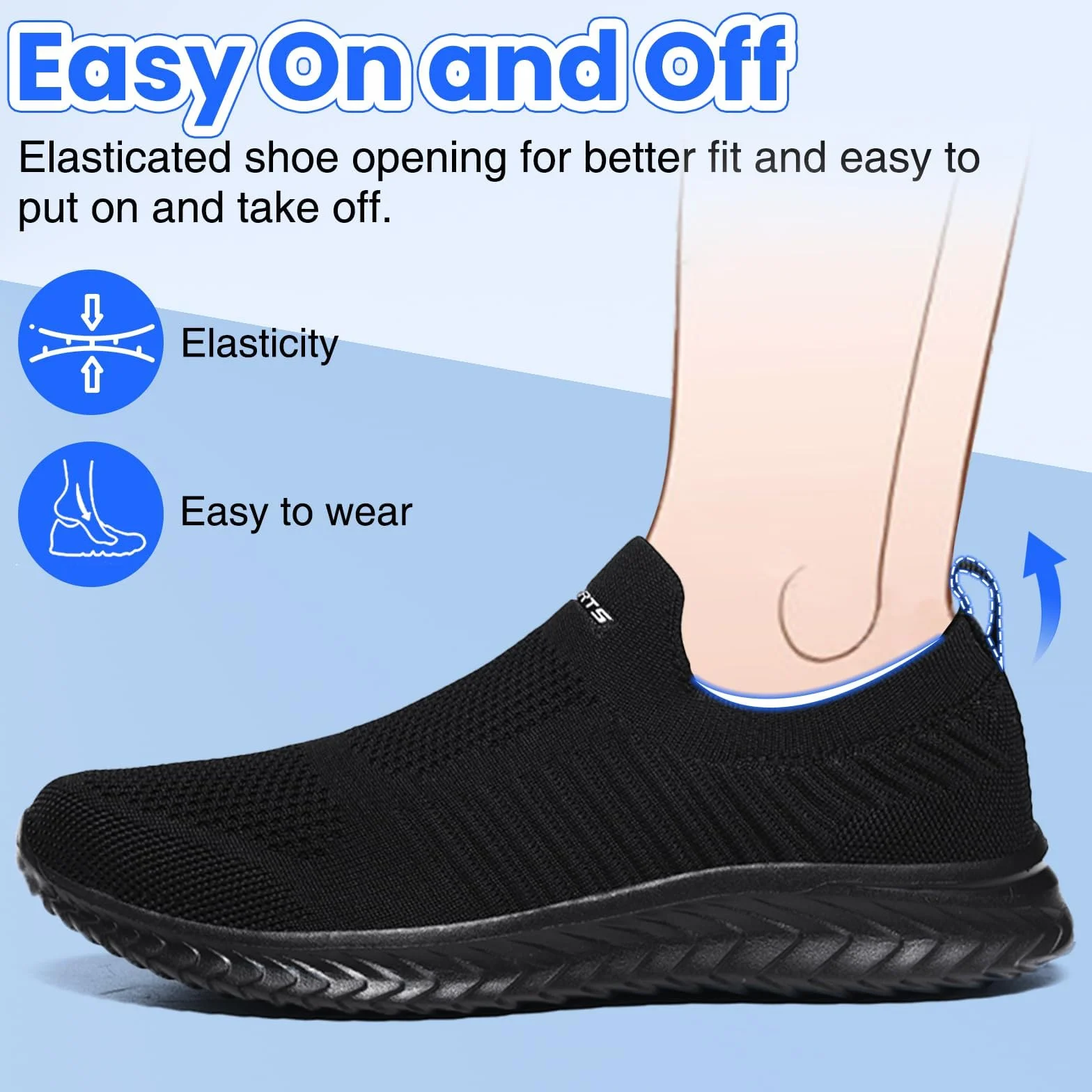 Slip on Basket Sneakers Femme Homme Chaussures de Sport Running Mode Respirant Légère Confort Fitness Jogging Walking