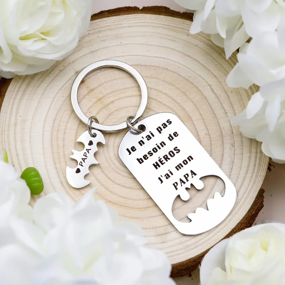 Porte Clef Papa Cadeau Pere Futur Papa Noel Beau Pere Don Jeune Meilleur