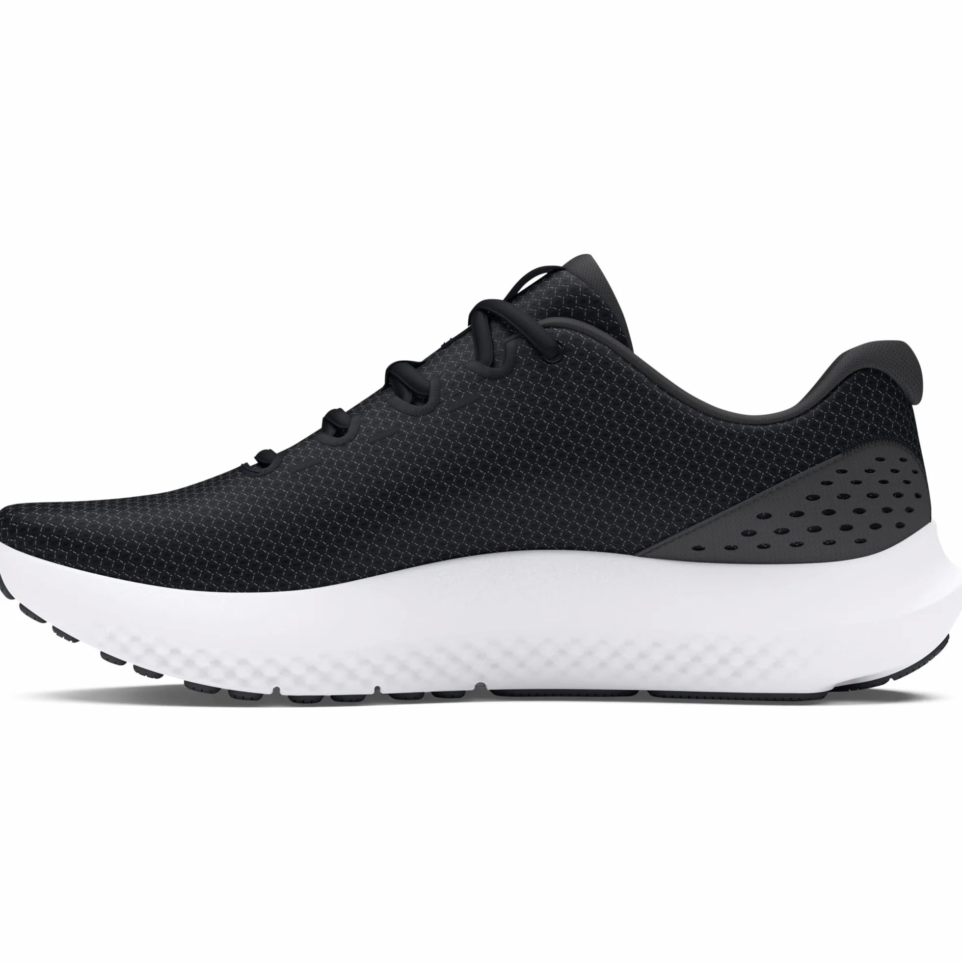 Under Armour UA Charged Surge 4 Chaussures de sport pour hommes, noir/gris anthracite/blanc