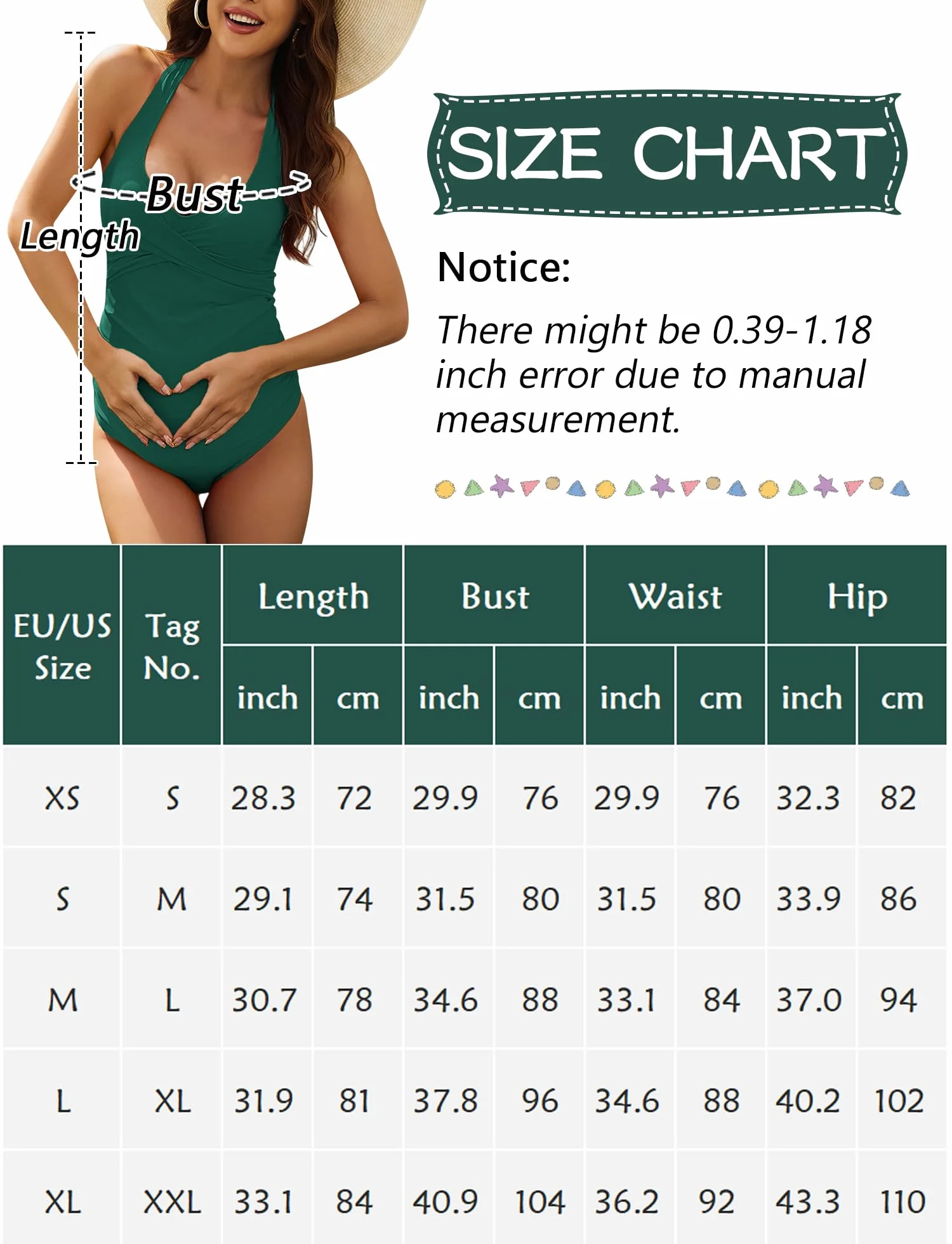 Maillot de Bain de Maternité Femme Froncé Croisé Col Licou