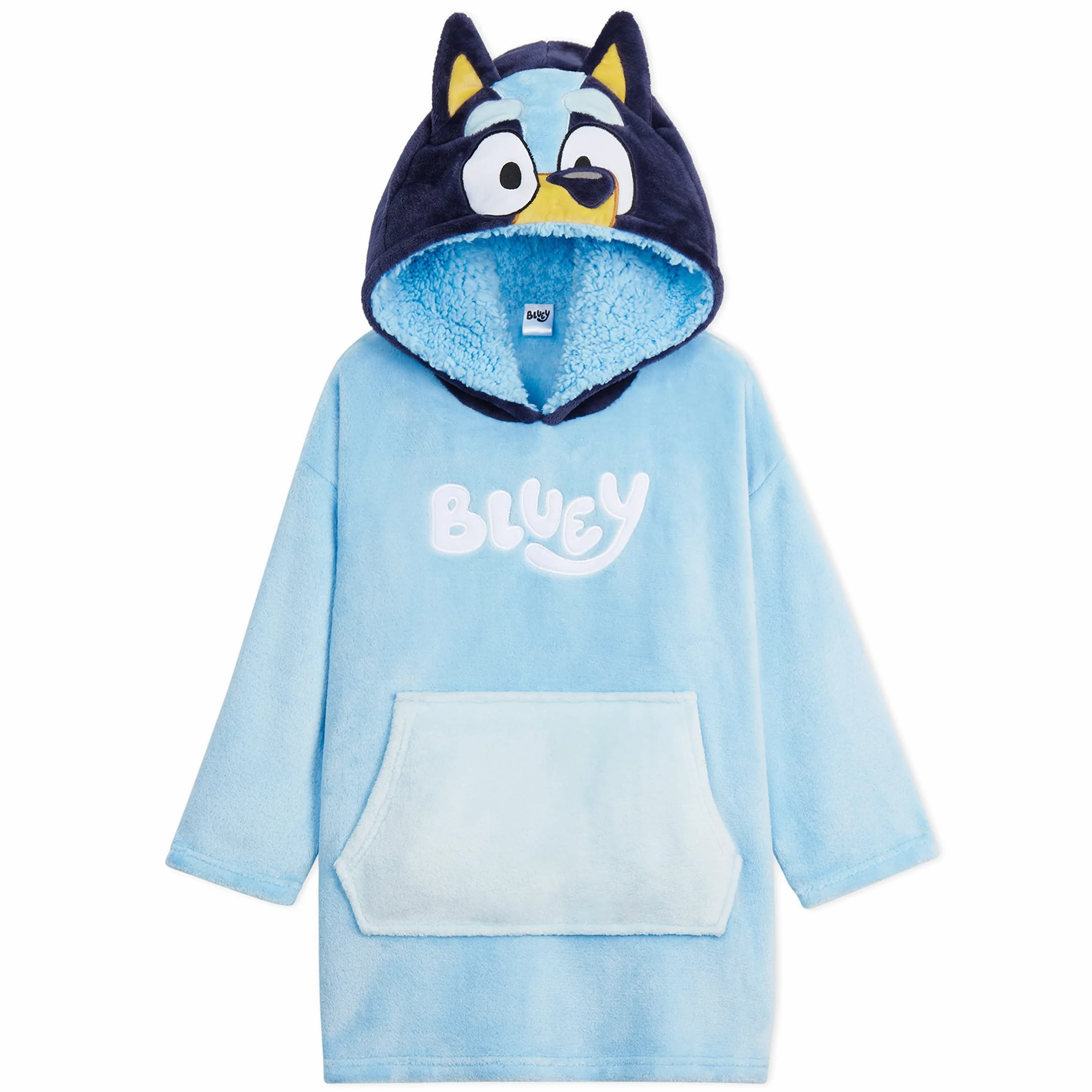 BlueY Sweat Oversize Fille à Capuche Plaid Enfant