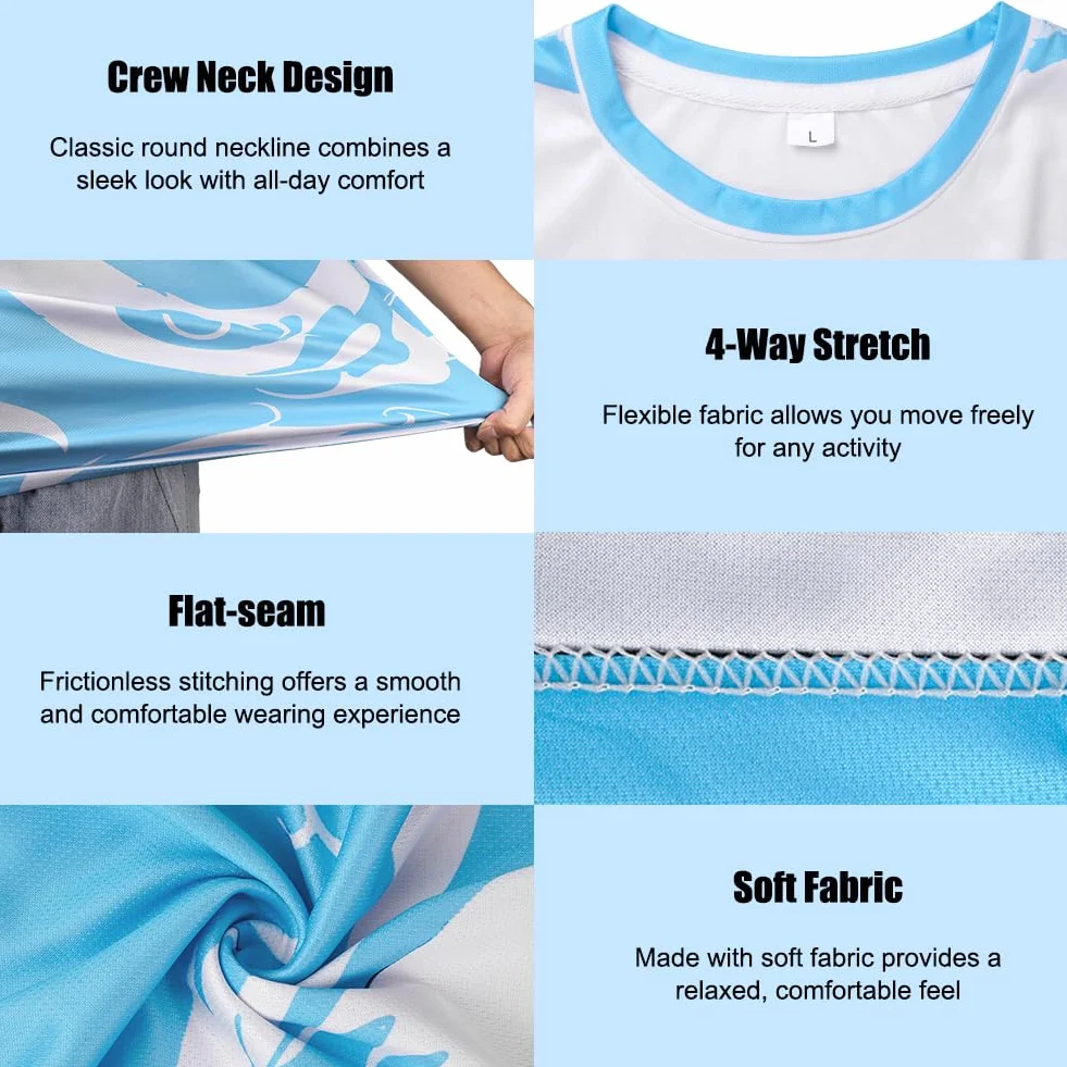 Maillot de Bain Homme UPF 50+ Anti-UV T-Shirt Rashguard Séchage Rapide Léger Surf Pêche Plongée L-2XL