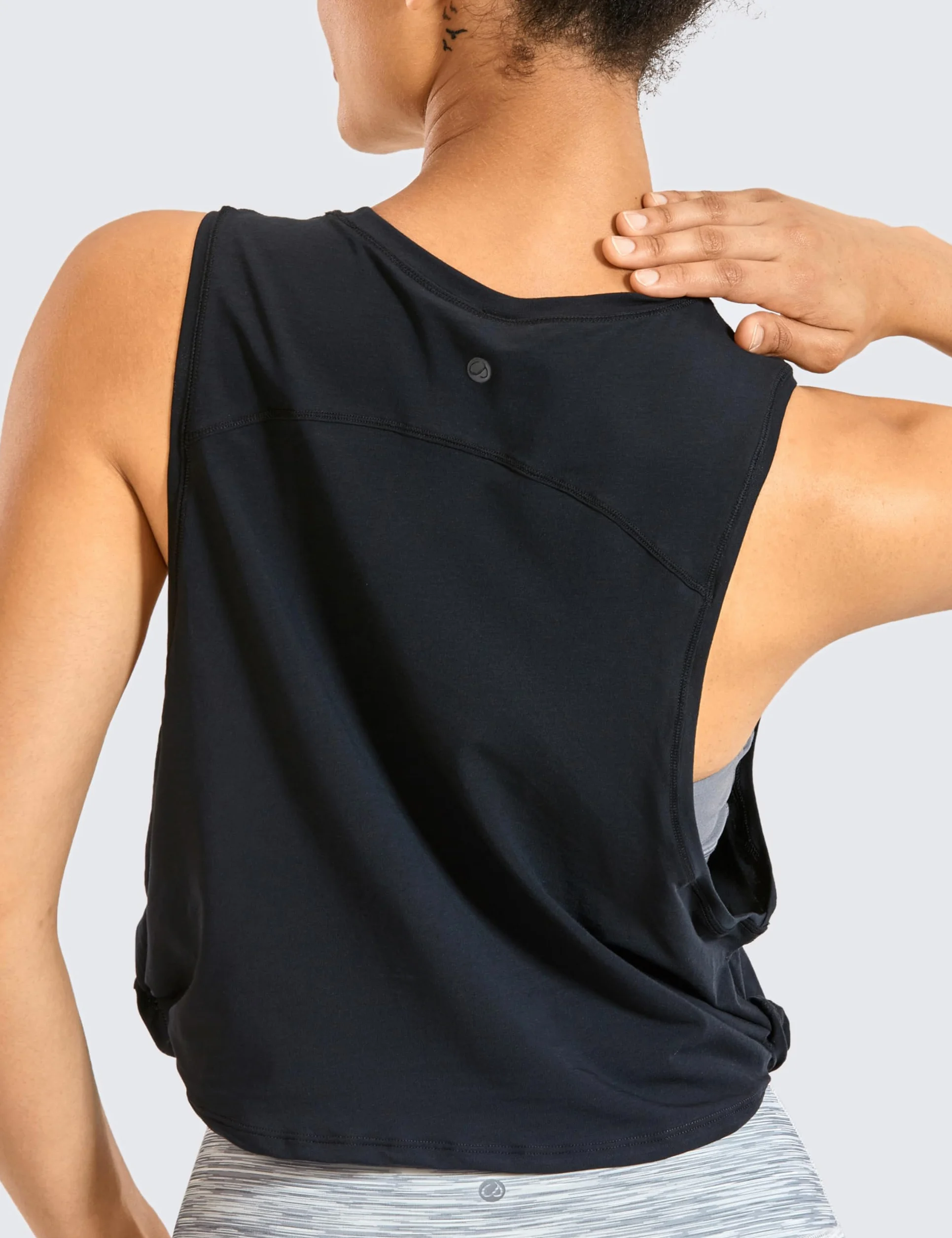 CRZ YOGA Femme Débardeur Coton sans Manches Tank Top Fitness Sport