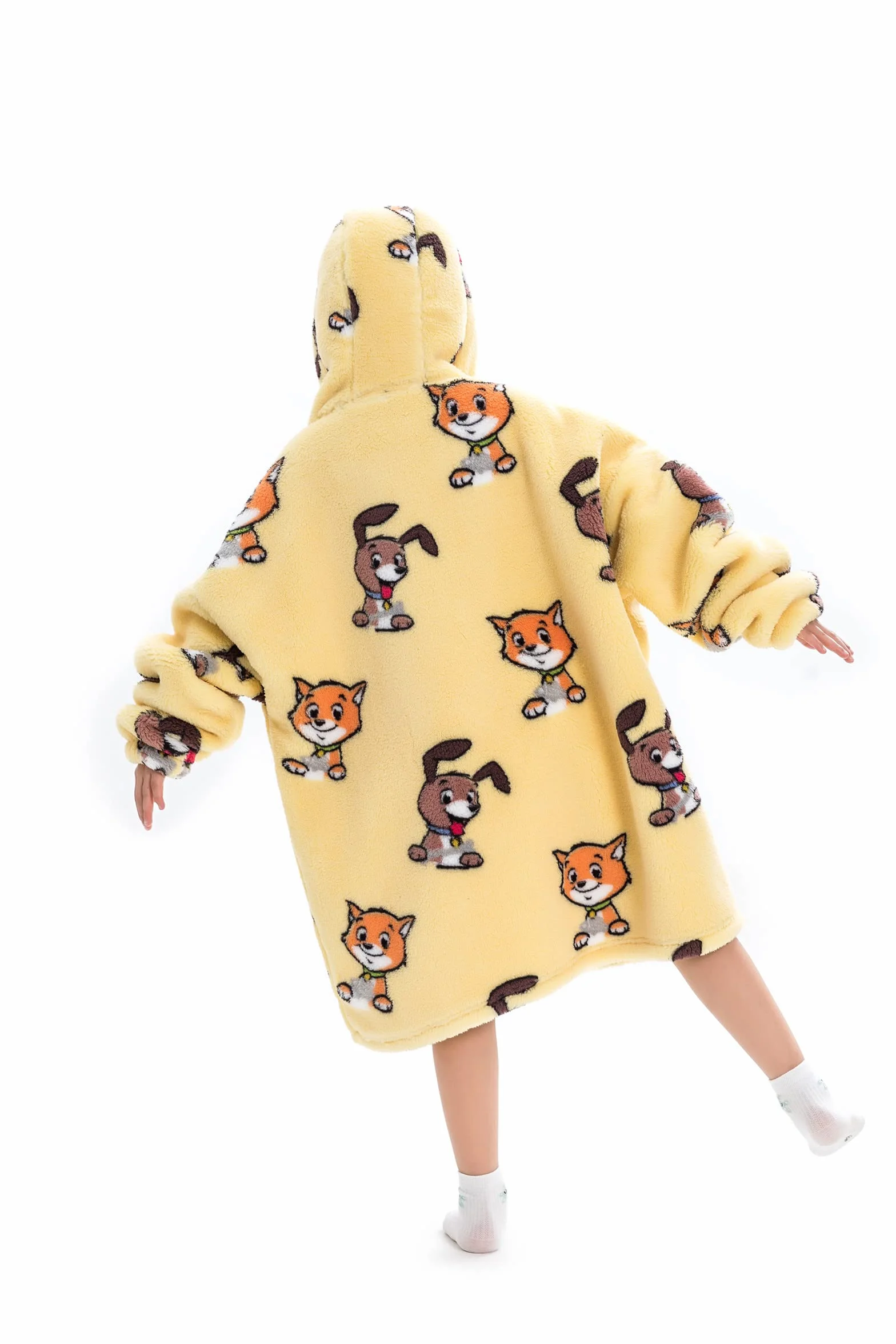 Couverture à capuche surdimensionnée pour enfants avec poche