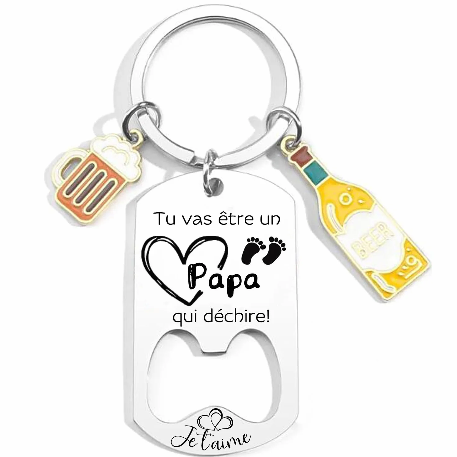 Porte clés Annonce grossesse Futur papa papi parrain tonton Cadeau