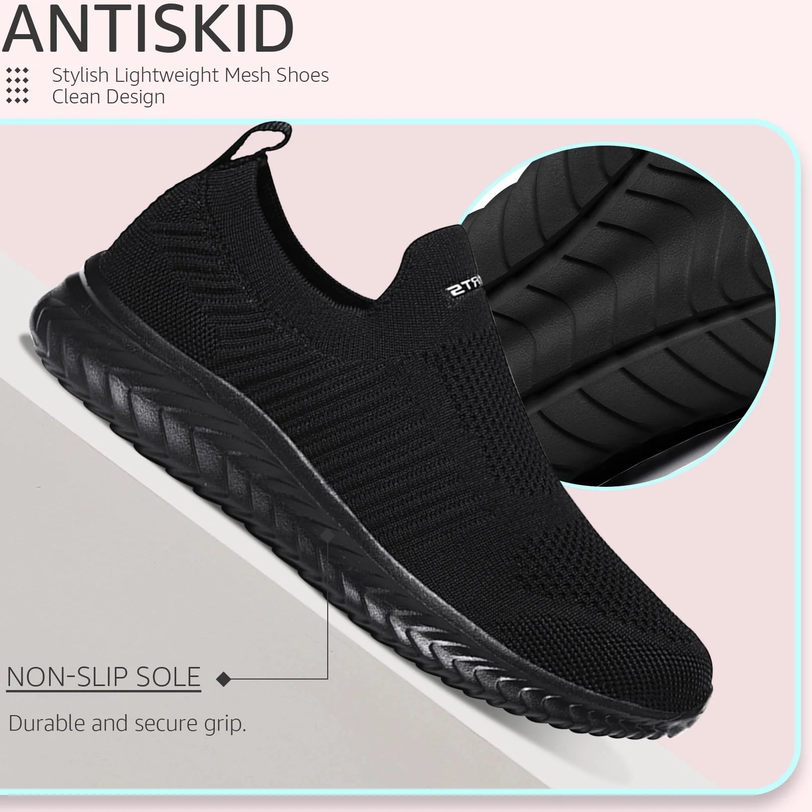 Chaussure de Running Fitness Légères Slip on pour Femmes