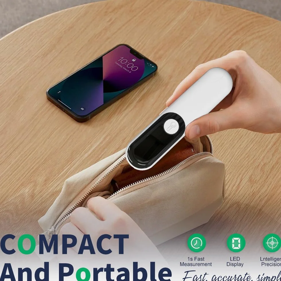 Thermomètre Frontale Sans Contact Infrarouge Numérique avec Alarme Fièvre et Écran LCD Rechargeable USB