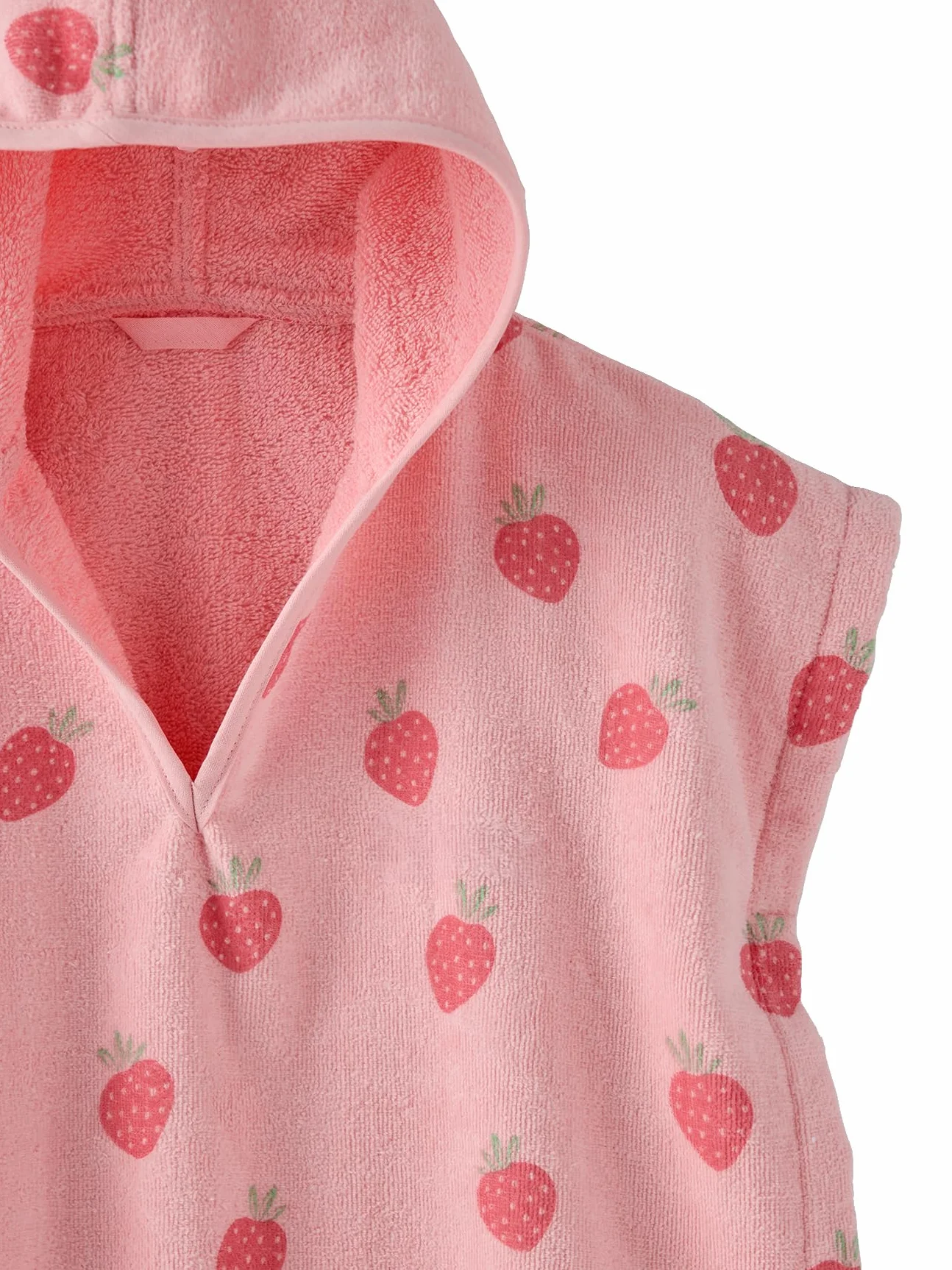 VERTBAUDET Poncho de bain bébé coton recyclé rose imprimé 3/6M (60/67)