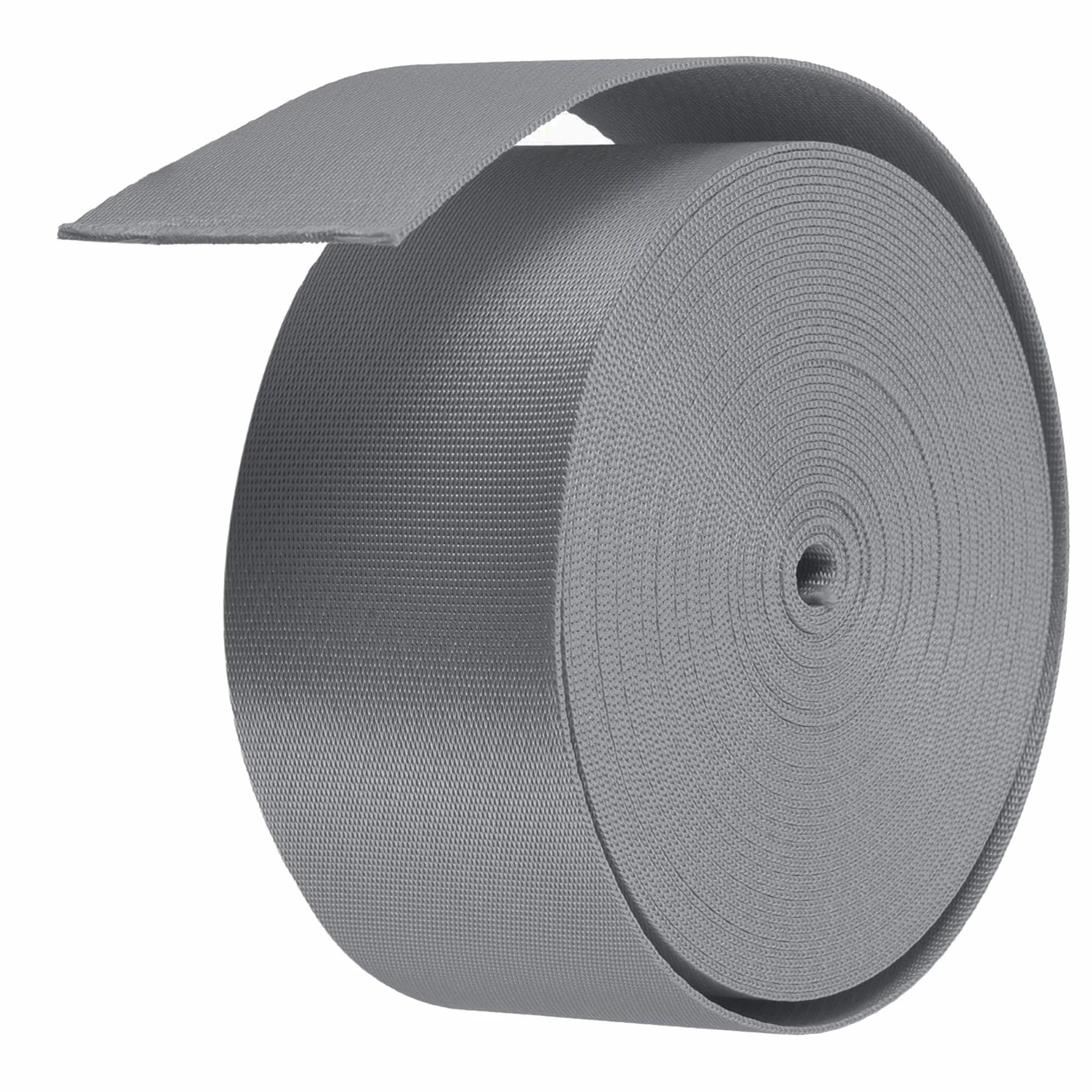 Sangle plate en nylon 50 mm pour sac à dos, 5,1 cm x 3,66 m, gris