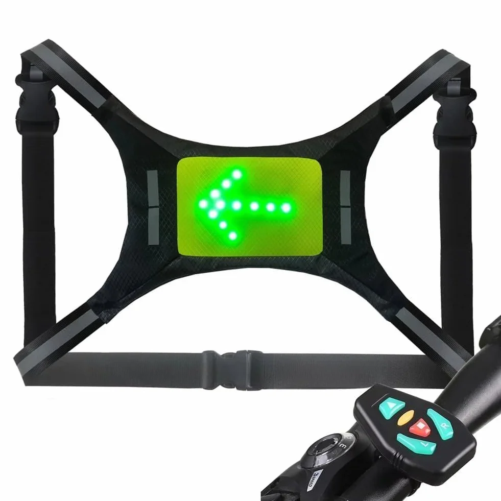 Gilet Réfléchissant LED Clignotants Cyclisme Course à Pied