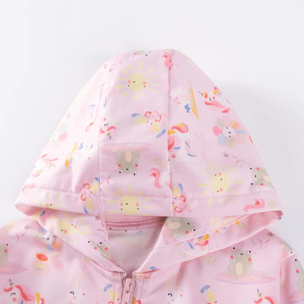 LitBud Sweat à Capuche Zippé pour Filles, Veste Enfants 1-8 Ans