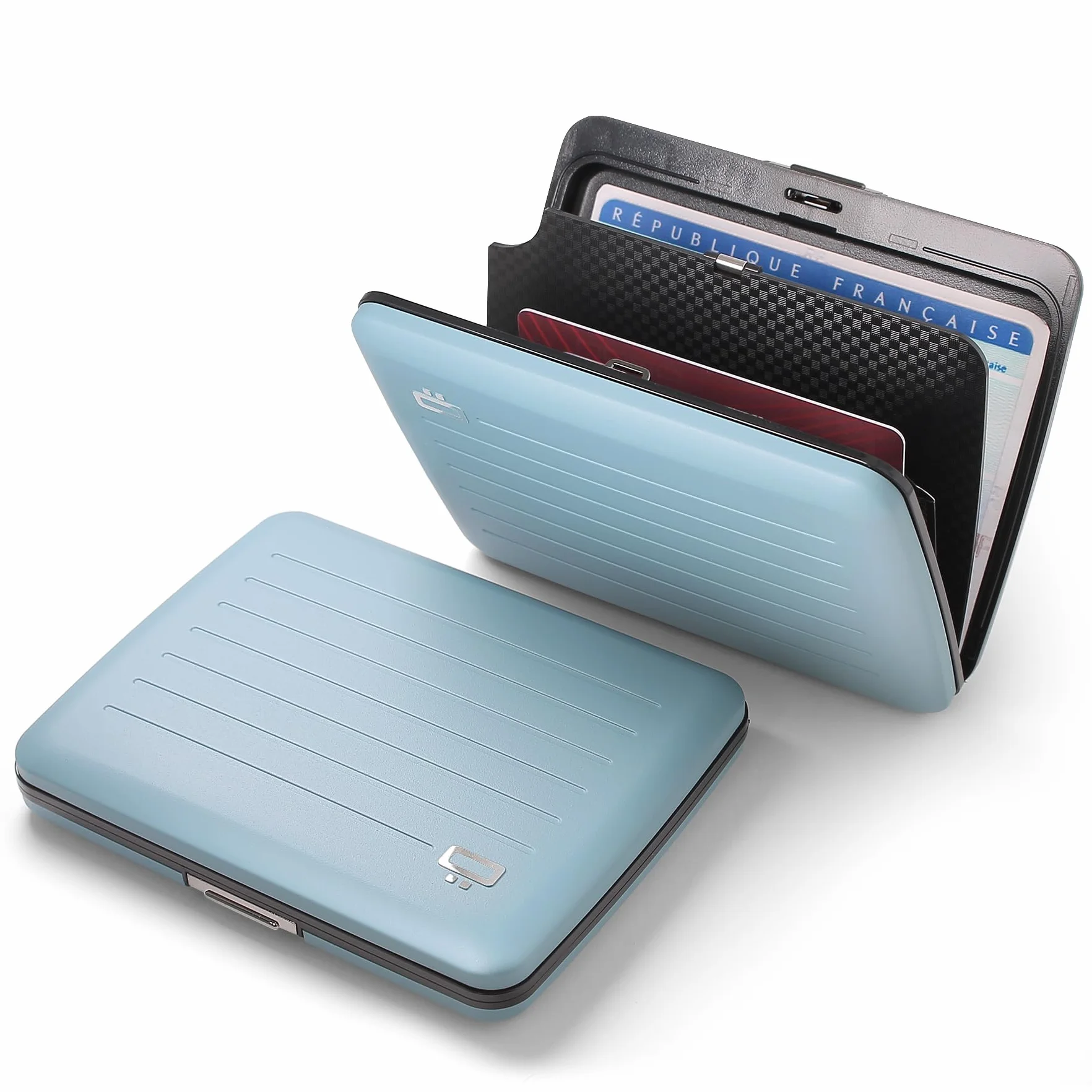 ÖGON Portefeuille en Aluminium Grande capacité Protection RFID Smart Case Oslo Large