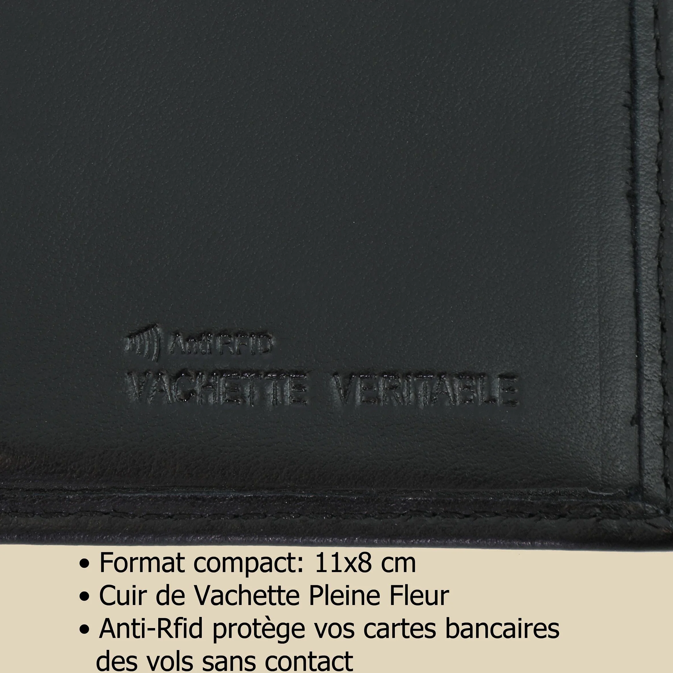 Porte-Cartes en Cuir de Vachette pour Cartes de Crédit, Fidélité et Visites, pour Femme et Homme