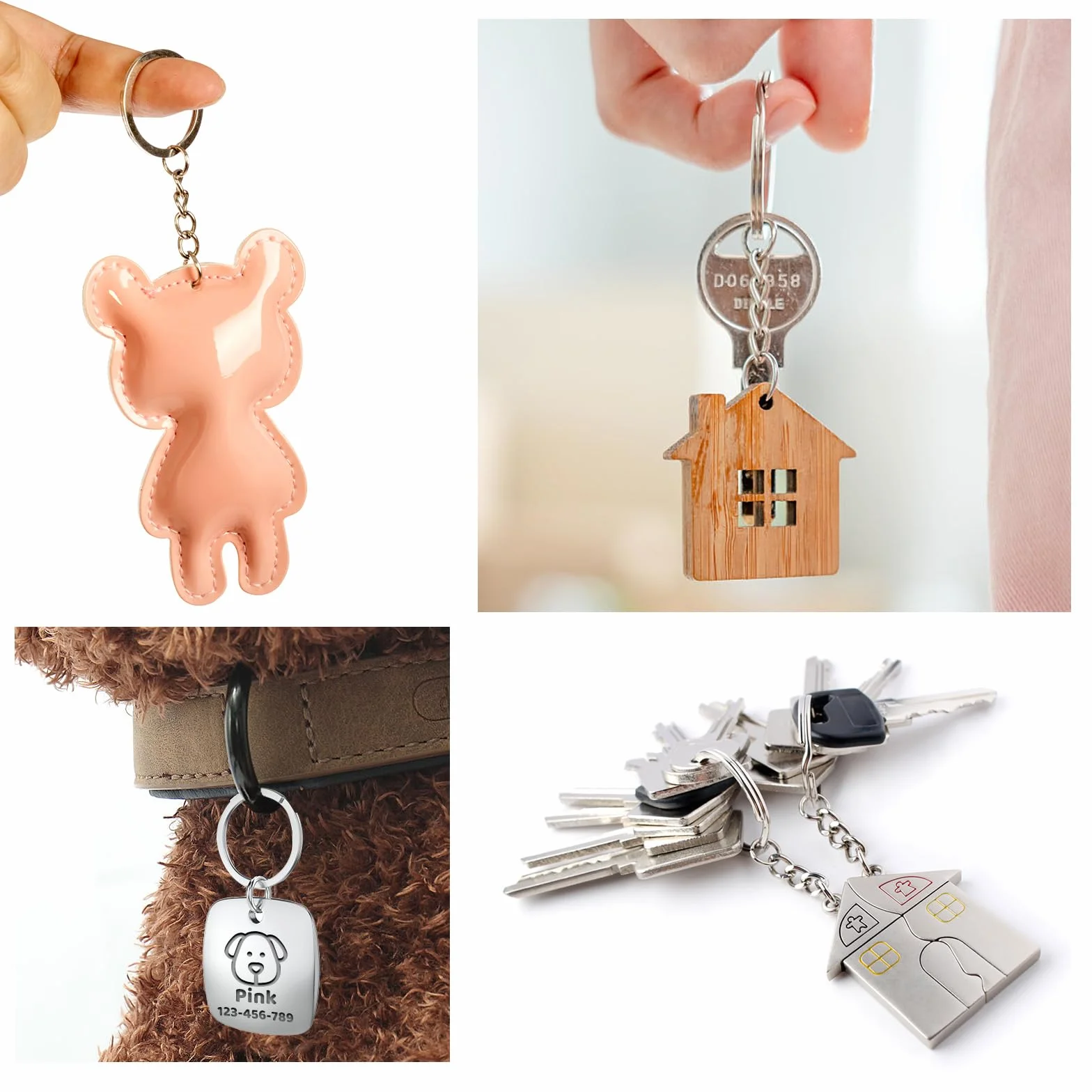 AiQInu 100 Pièces 25mm Anneaux Porte Clé avec Chaîne, Argent