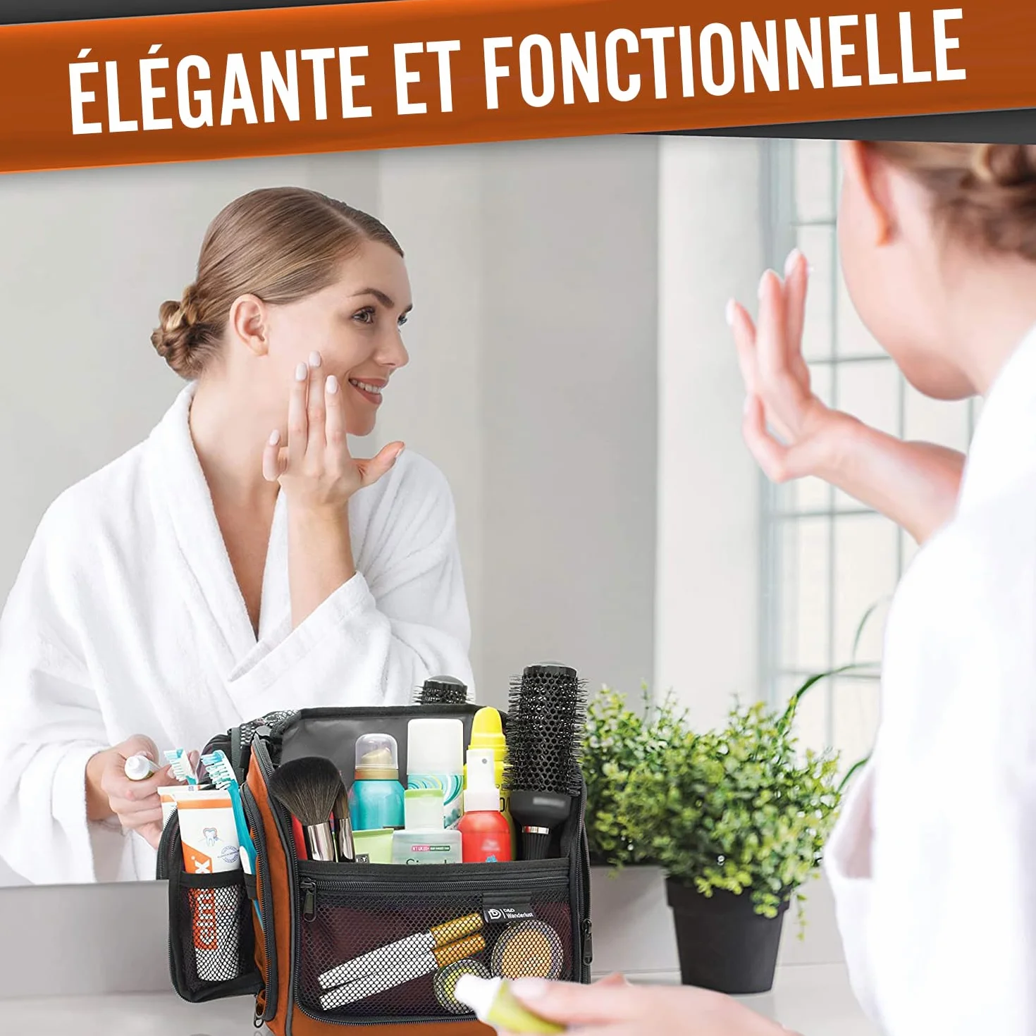 D&D Trousse De Toilette De Voyage À Suspendre Grand Rangement Cosmétiques