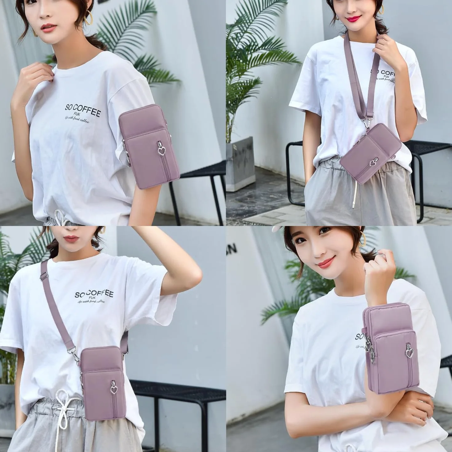 Petit Sacoche Téléphone Portable Femme, Crossbody Pochette Armbag