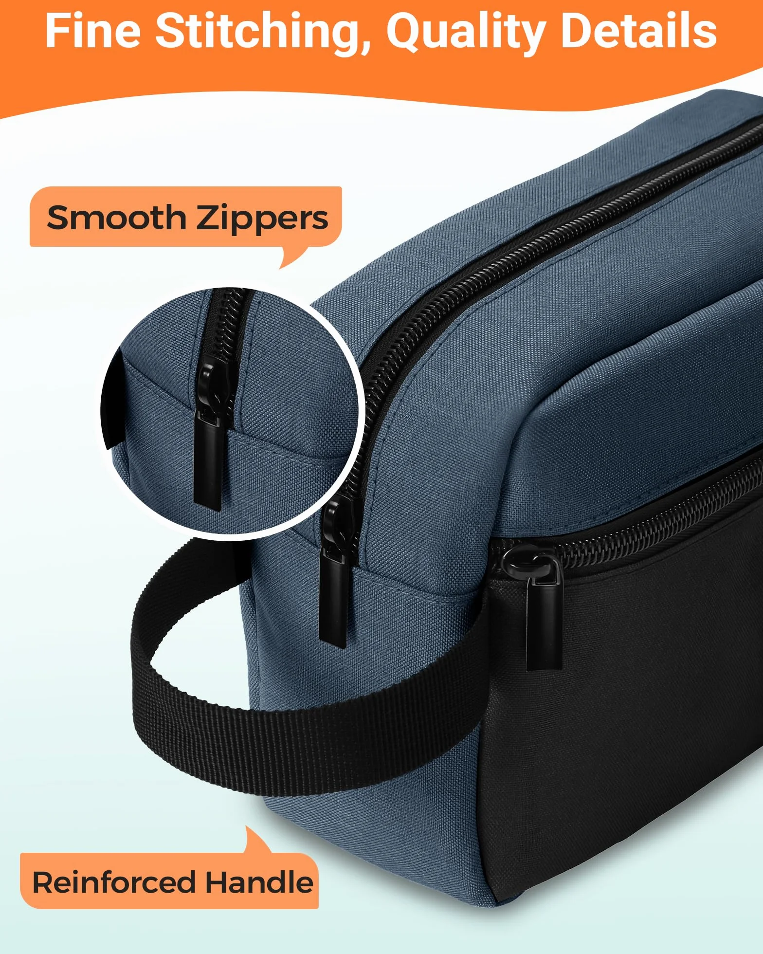 Trousse de Toilette Suspendre Homme Voyage Noir Bleu Foncé