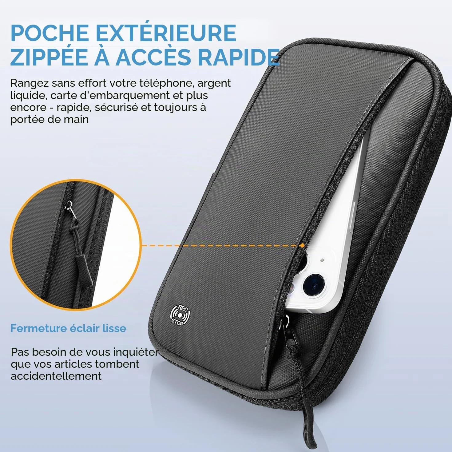 Portefeuille RFID Blocage Pochette Passeport Familial Étui de Voyage Grande Capacité