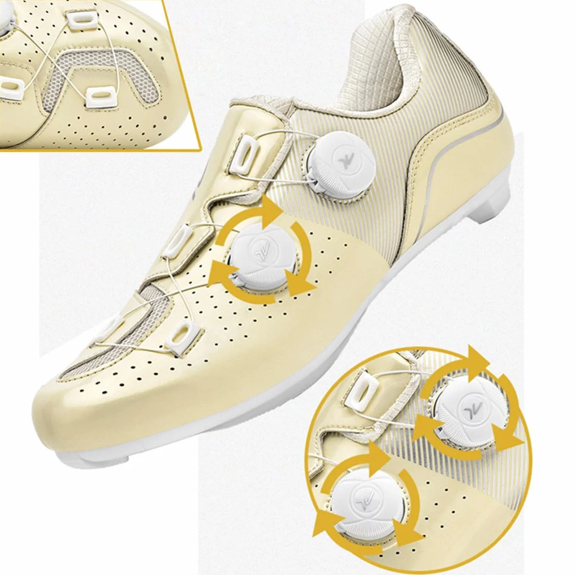 Chaussure Velo Route Homme, Chaussures Cyclisme Compatibles Look SPD SPD-SL Delta, Cleats Route VTT Indoor Outdoor