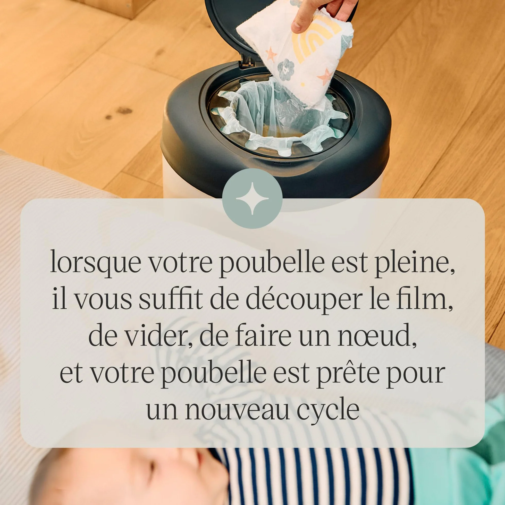 Tommee Tippee Recharges de Poubelle à Couches Simplee Sangenic, Protection Anti-Odeur et Anti-Germe, Lot de 6