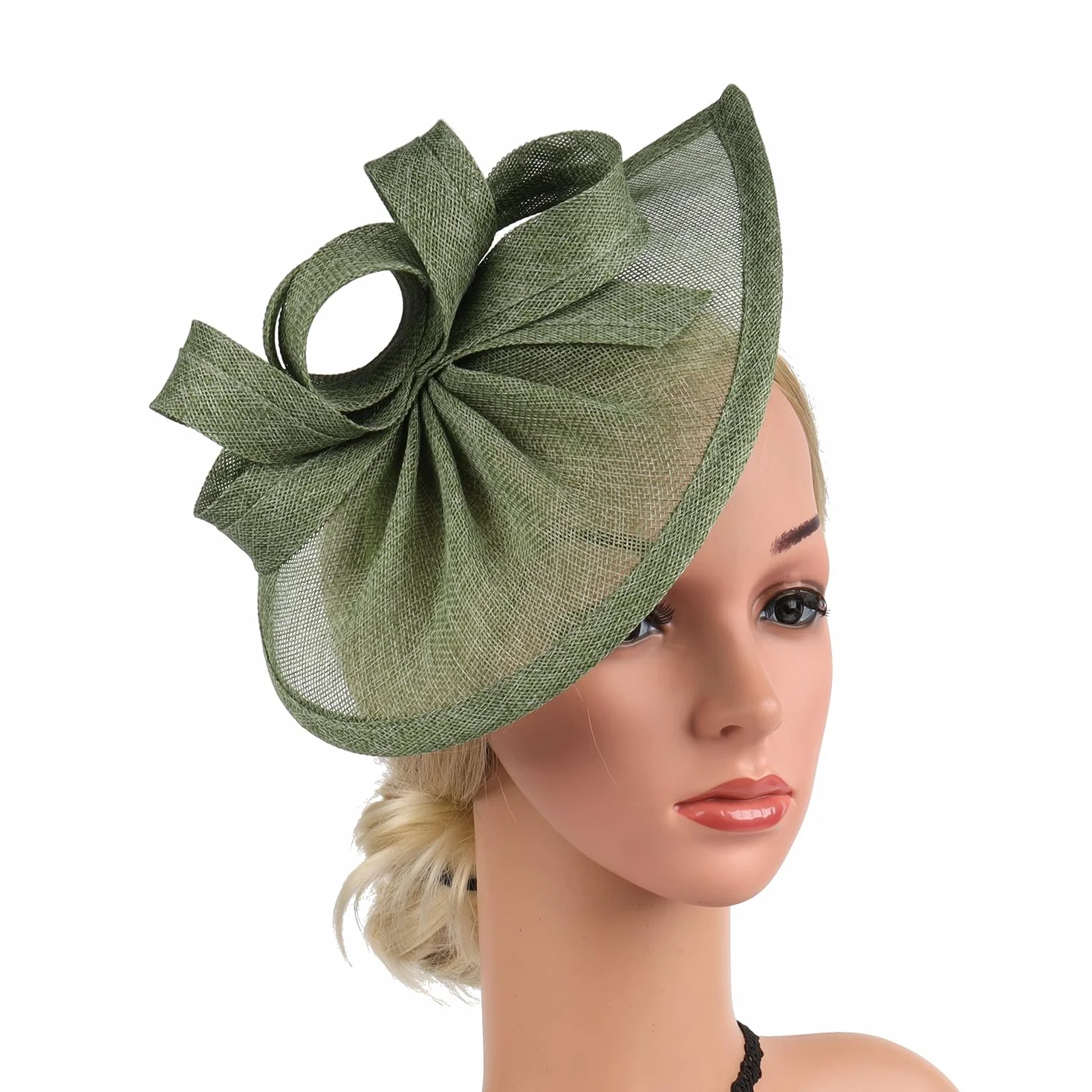Bibi de mariée avec pince à cheveux Kentucky - Chapeau melon pour femmes