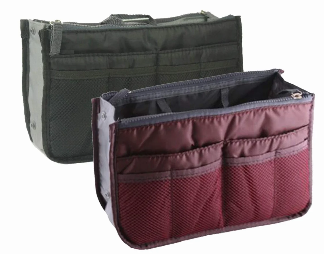 NOVAGO Lot de 2 Organiseurs Pochette Sac de Rangement intérieur Noir+Bordeaux