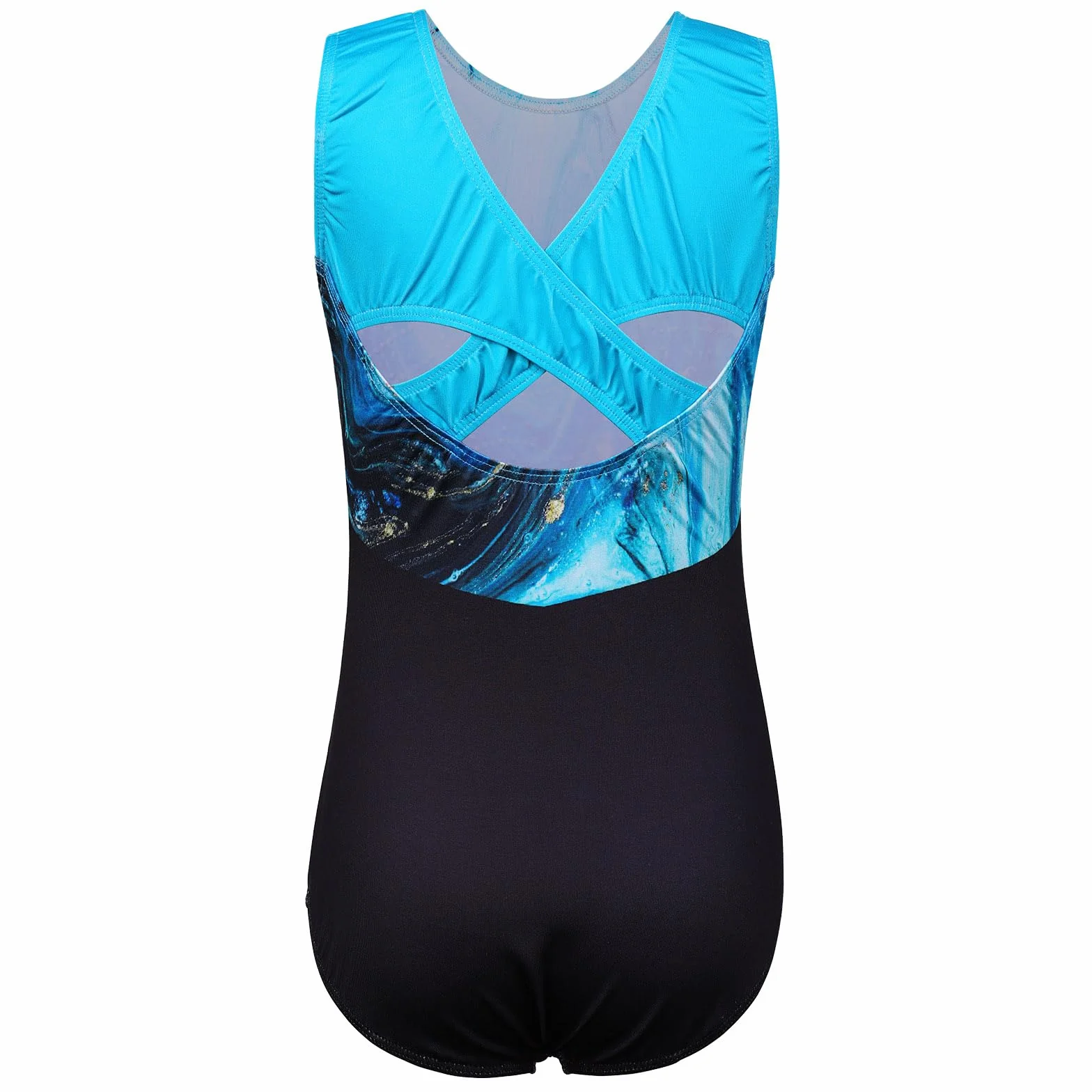 Justaucorps Gymnastique Classique sans Manches avec Paillettes