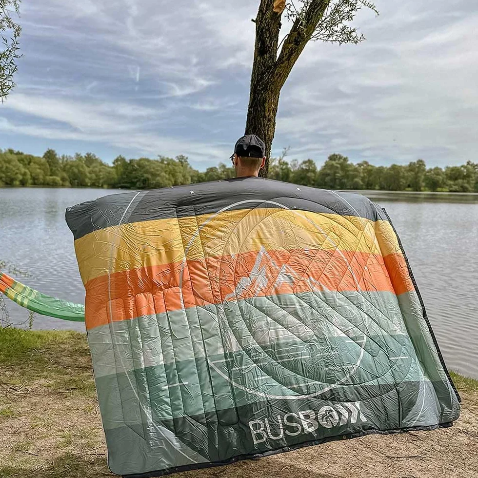 VOITED Bus-Boxx CloudTouch Couverture de camping 4 en 1 imperméable matériaux recyclés Explore