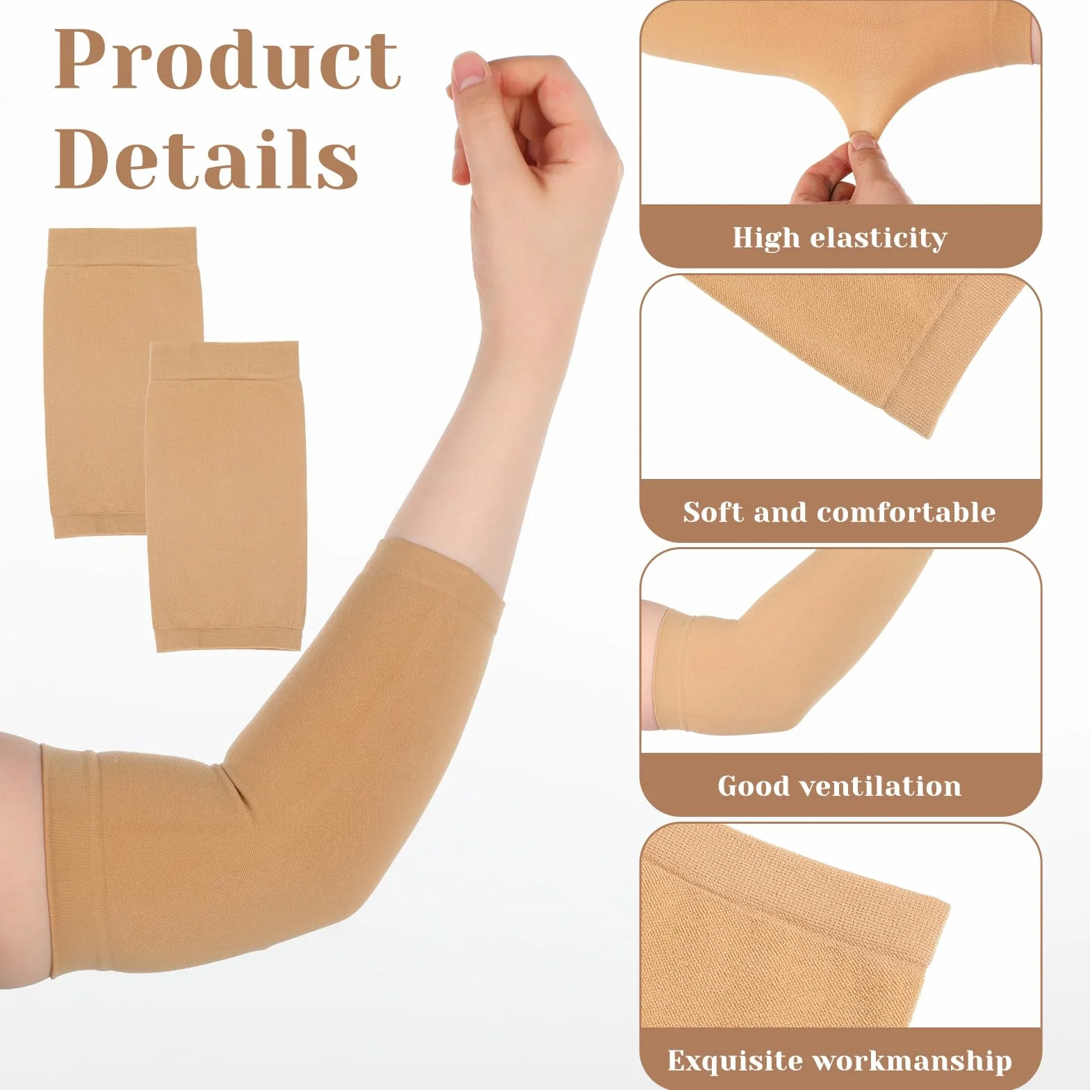 Couvre-tatouages avant-bras manchettes protection solaire lot de 2 paires