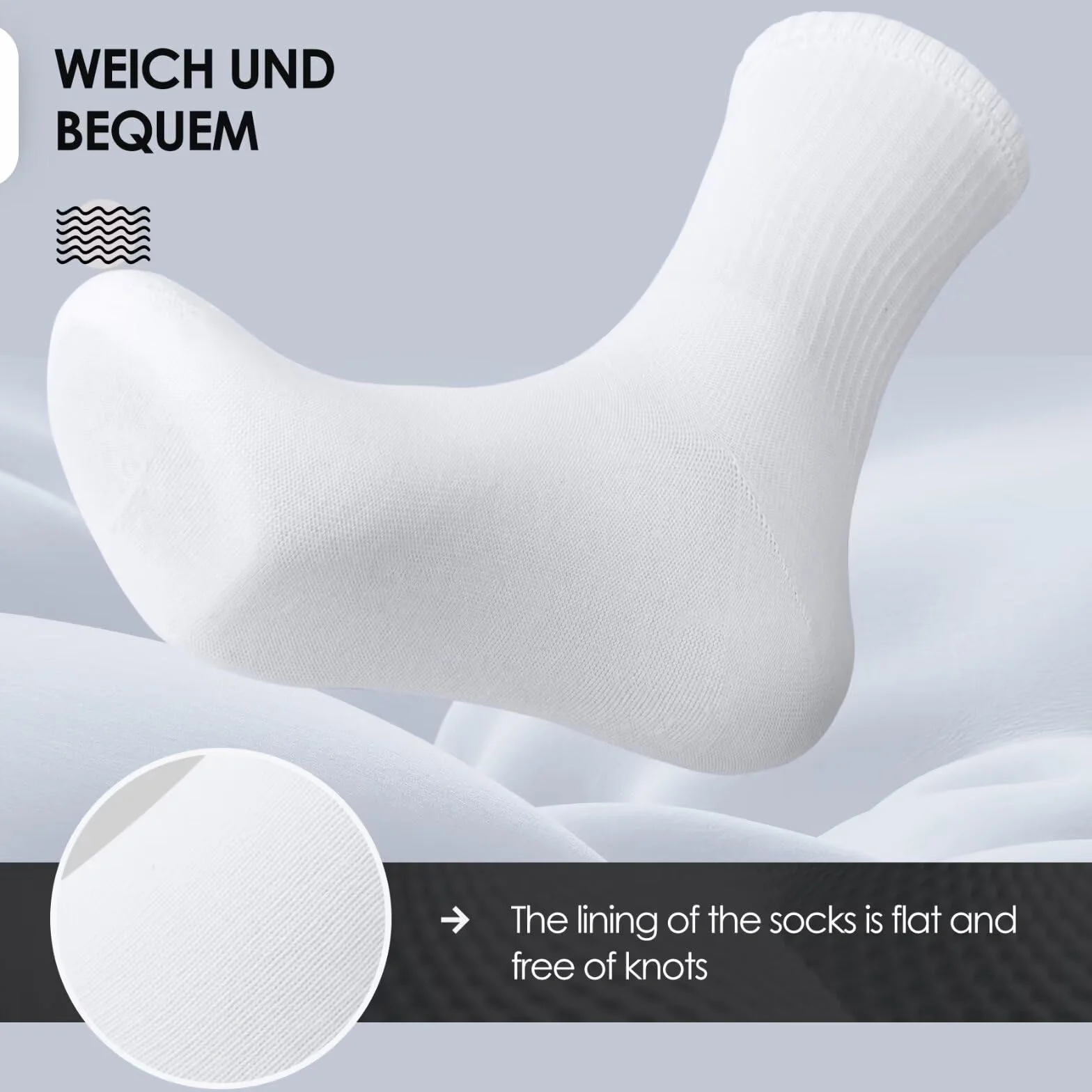 Chaussettes de Sport Homme Femme Lot 6/12 Unisexe OEKO-TEX Standard 100