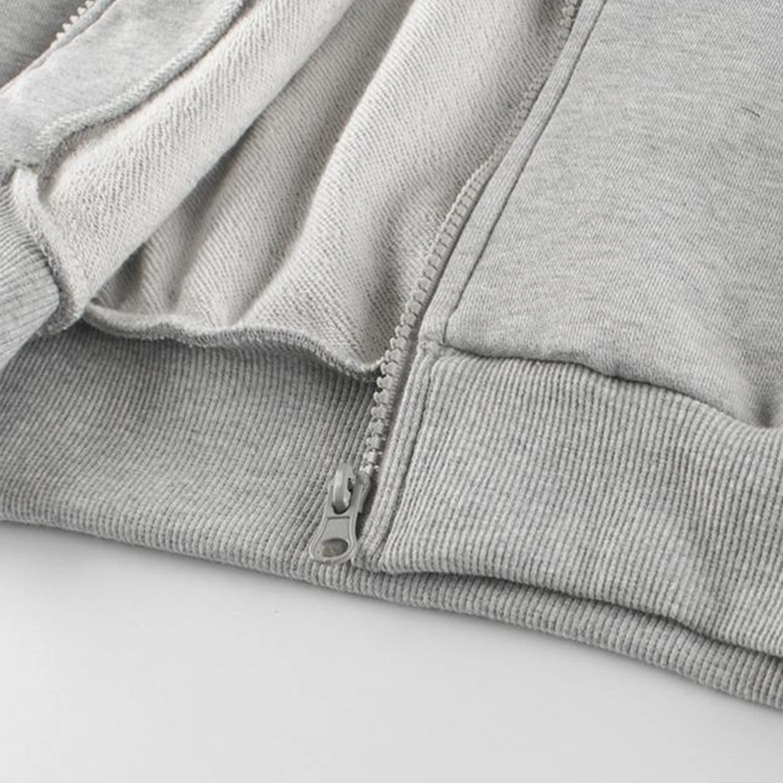 Sweat à Capuche Zippé Enfant 5-16 Ans Rembourré Manches Longues Couleur Unie