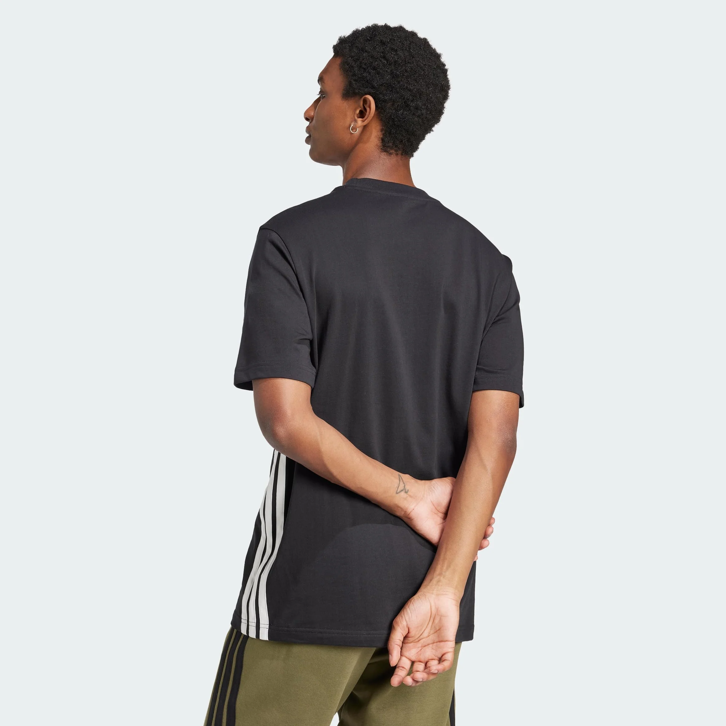 Adidas Essential Three Stripes Single Jersey Tee T-Shirt Homme