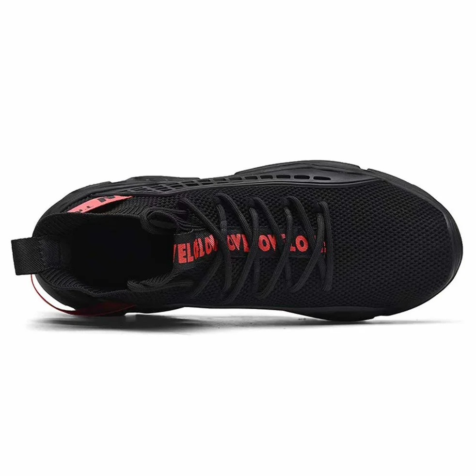 FUSHITON Chaussure Homme Sneakers Montante Mode Chaussures de Course Marche Hautes Décontractées Sport