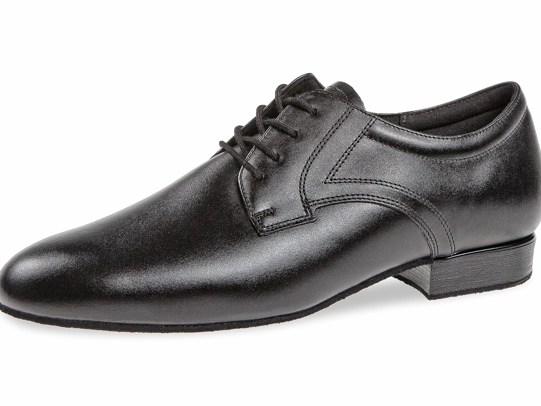 Diamant Chaussures de Danse Cuir Noir 2 cm