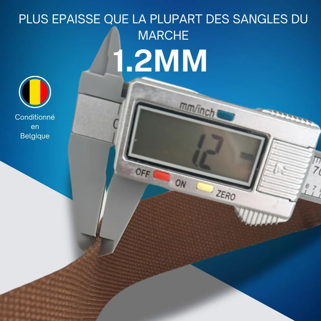 Sangle Coton Lourd épais Ecru 5m 3cm