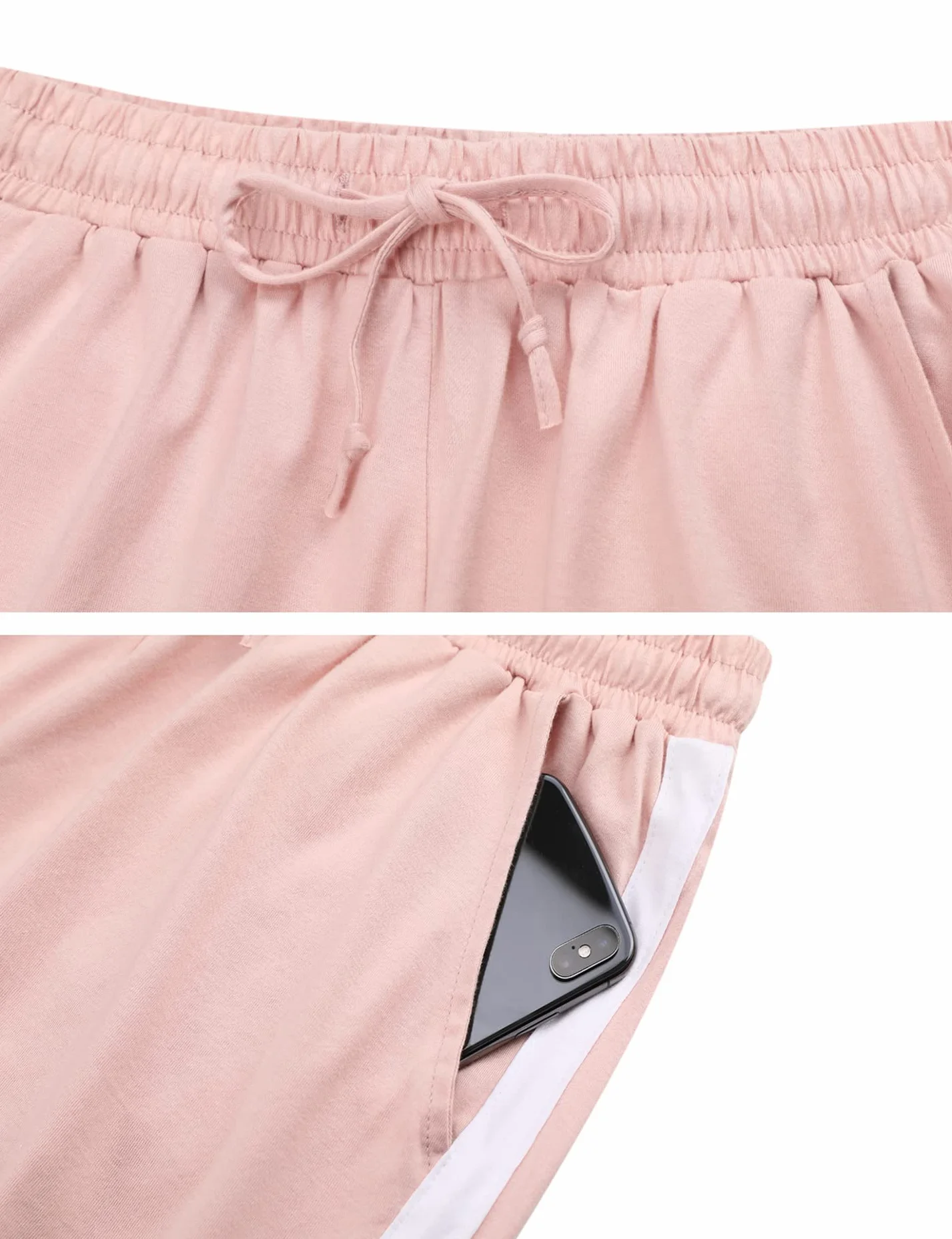Short de Course à Pied en Coton pour Femme avec Cordon de Serrage