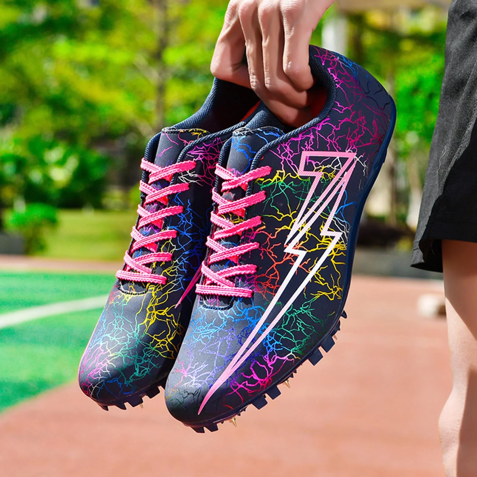 Chaussures D'athlétisme À Pointes pour Enfants Hommes Femmes Course Légères Sprint
