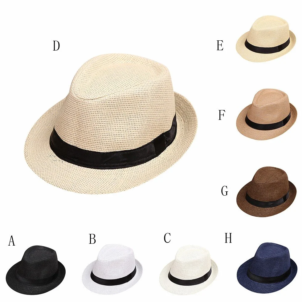 Chapeau de Paille Style Panama Enfant été Casquette Pliable Soleil Plage Traditionnel Garçon