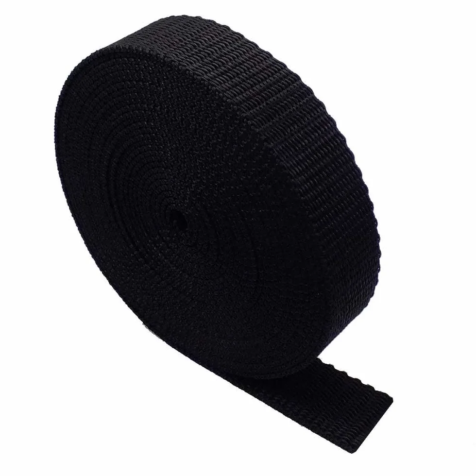 Sangle résistante 50 mm 5 mètres Noir pour sacs à dos bagages charges ceintures