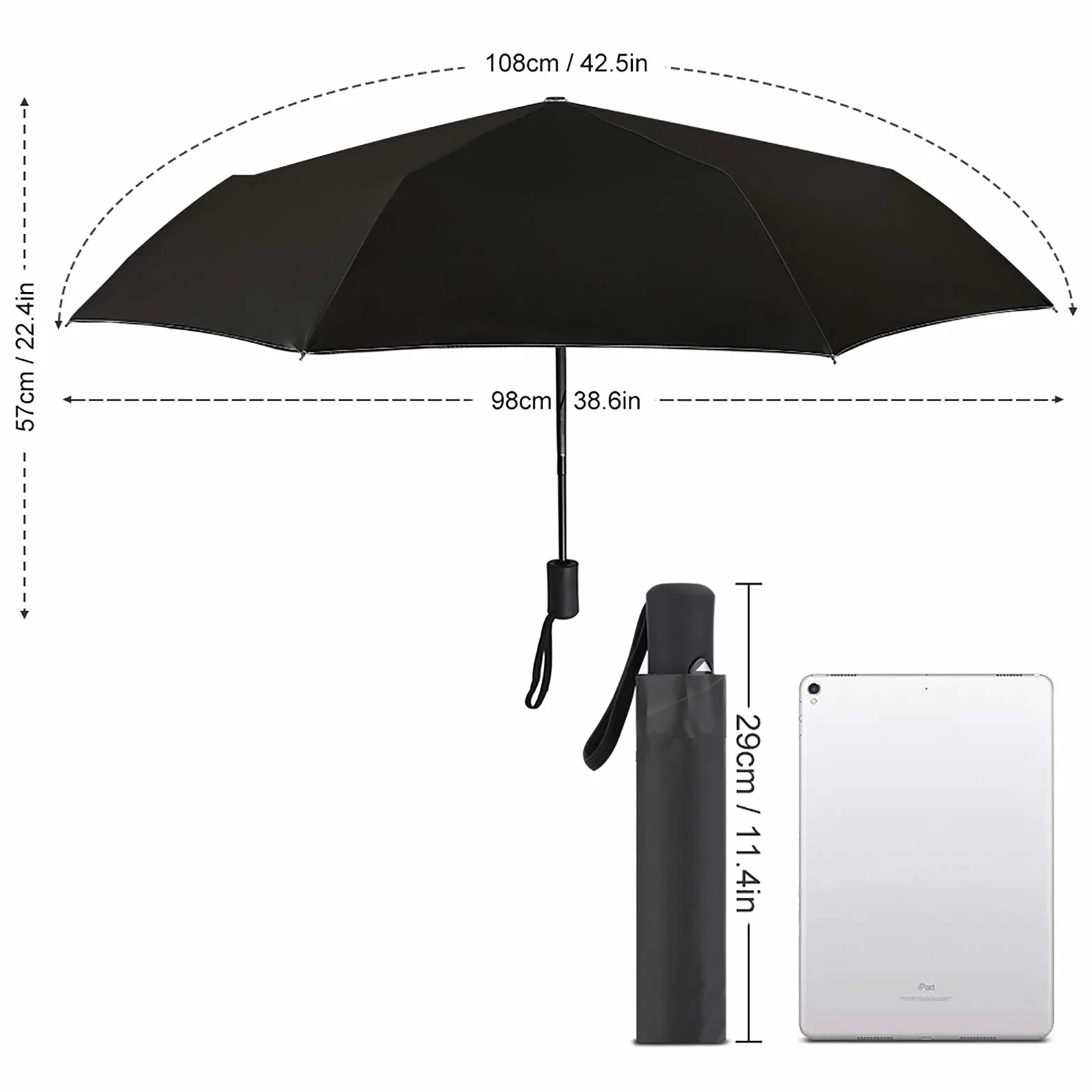 Parapluie personnalisé automatique pliable avec images et texte