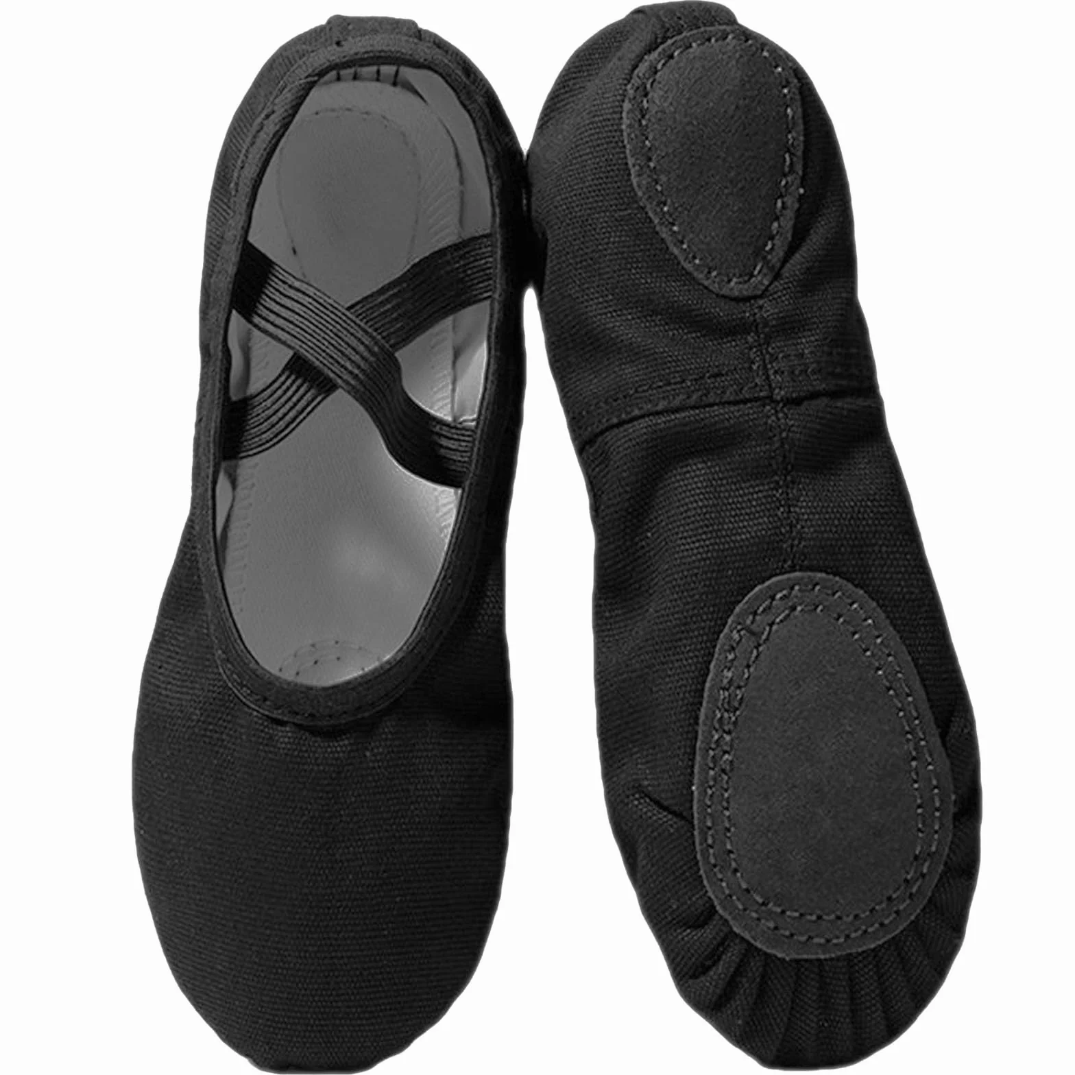 flintronic Chaussure de Ballet Danse Toile Gymnastique Yoga Chaussons Ballerine pour Enfants Filles Femmes