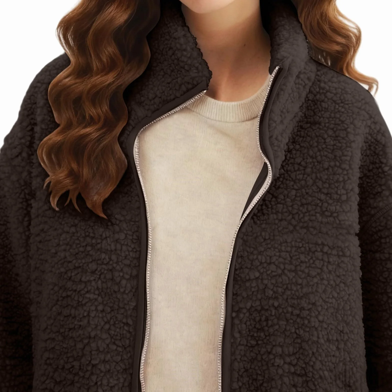 Veste Polaire Maternité Femme Hiver Marron L