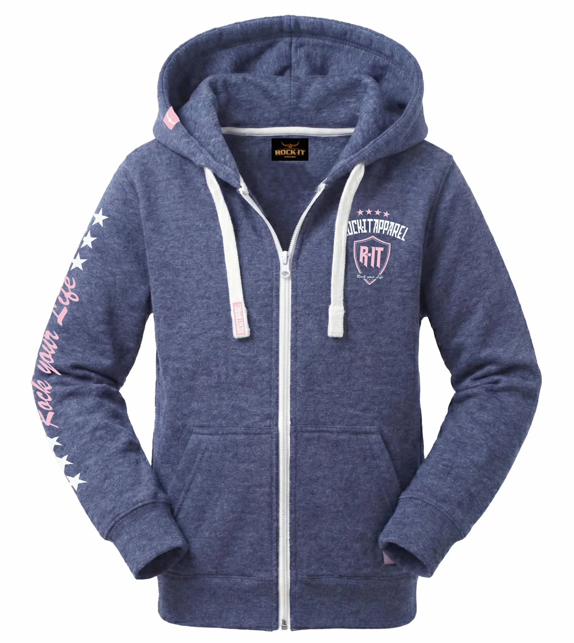 ROCK-IT Apparel Veste à Capuche Enfants Mel Pull-Over avec Fermeture éclair Tailles 98-164 Bleu