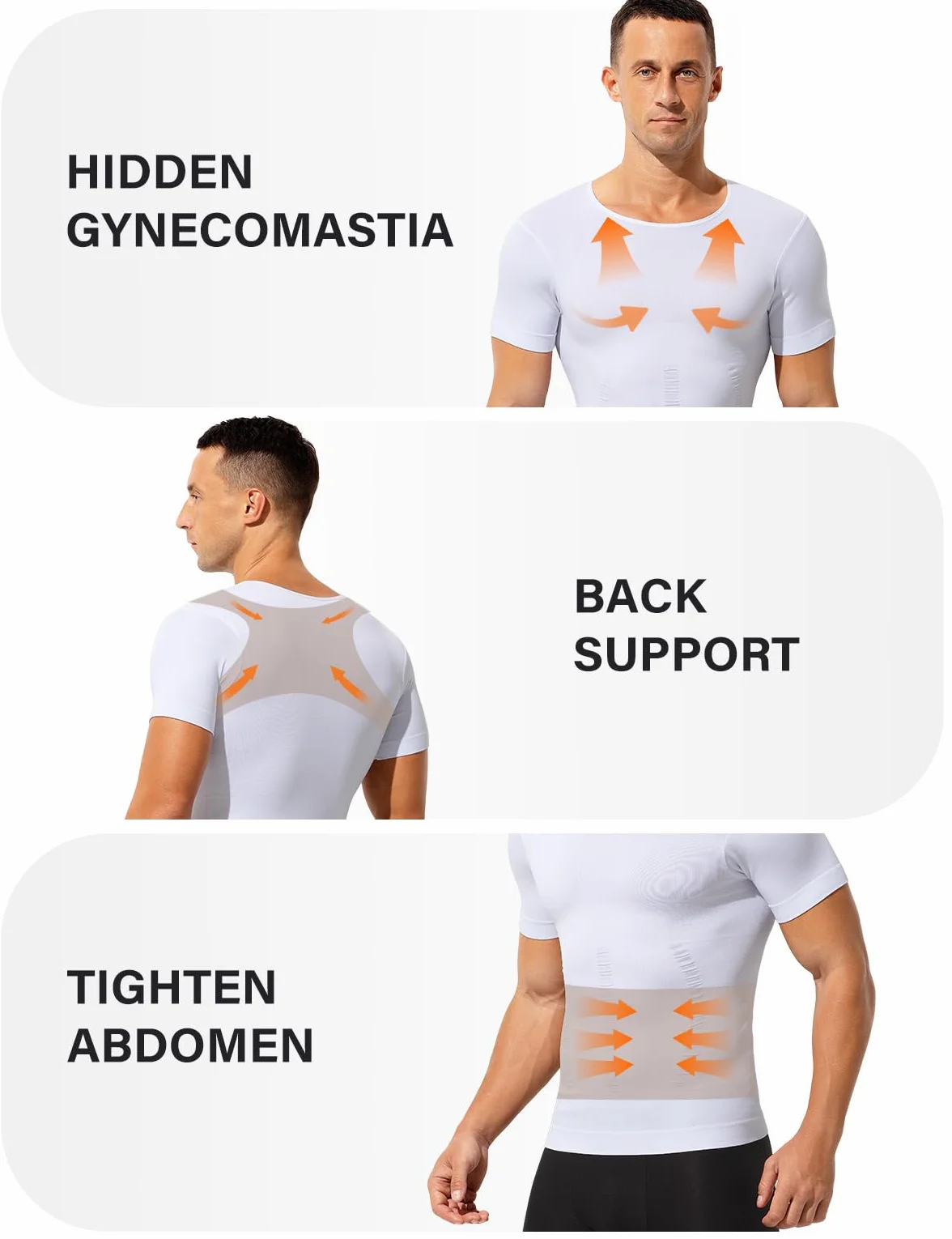 Arjen Kroos Compression T-Shirt Homme Manches Courtes Body Shaper Shapewear