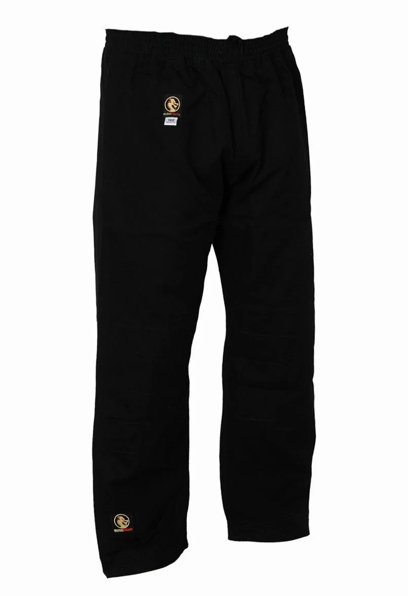 BUDOFIGHT Pantalon de karaté en coton noir