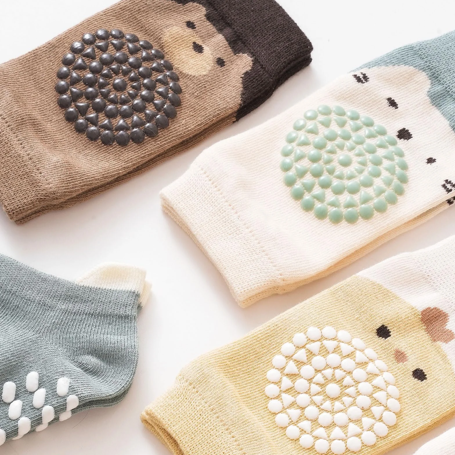 Genouillères et chaussettes pour bébé, ensemble rampant 0-12 mois, 3 paires