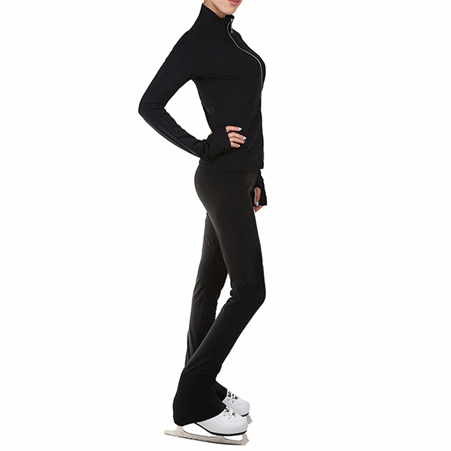 Songyi Ensembles Pantalons et Vestes De Patinage Artistique Femmes Filles Combinaisons de Ski Vêtements Entraînement Tenues de Patinage sur Glace