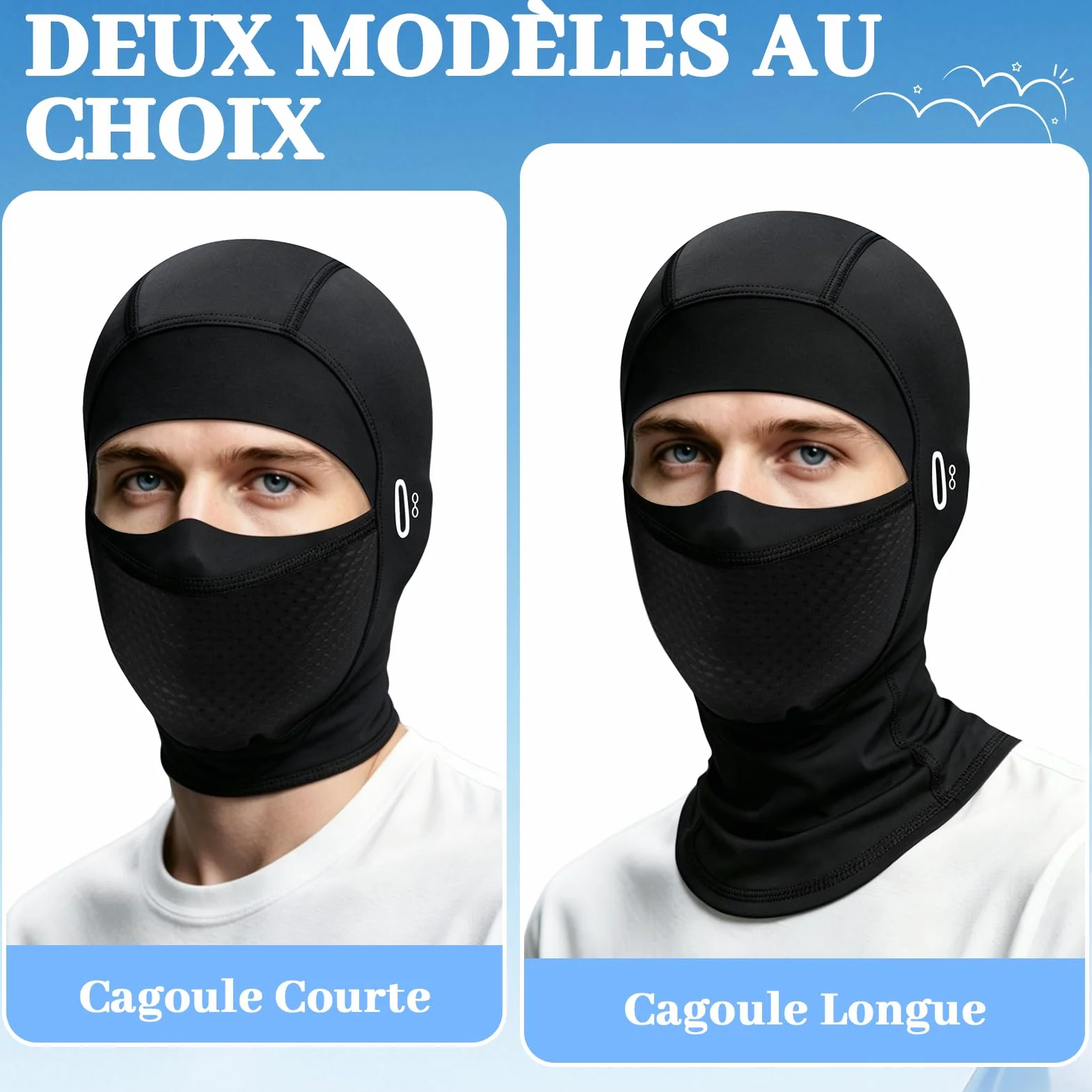 Kiiwah Cagoule Moto Respirant Hommes Femmes Protection UV Balaclava Masque Cyclisme Taille Unique Vélo Plein Air