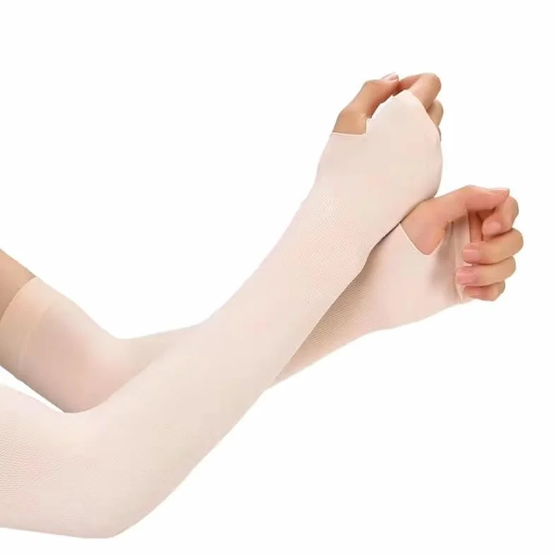 Manchons de Compression UV Unisexe 2 Paires Respirants Anti-Transpiration Protection Solaire Manches Sportives Taille Unique Couleur de peau