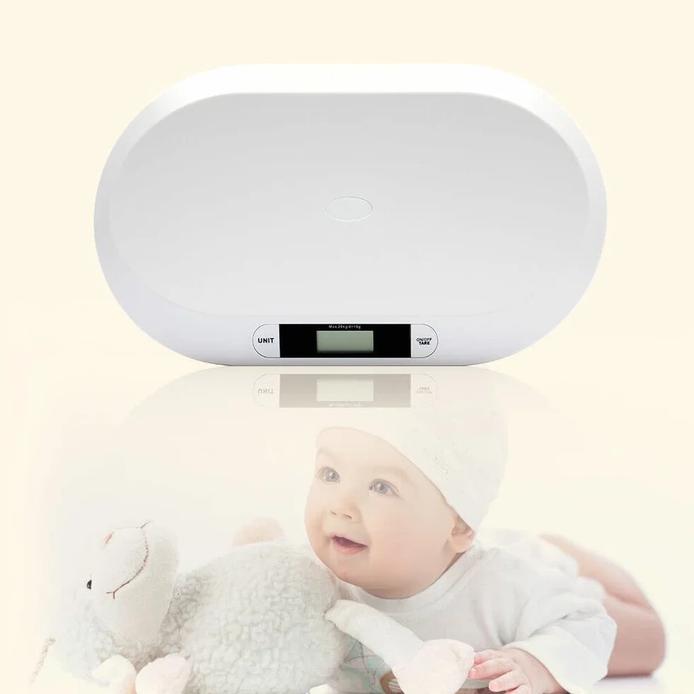 Pèse-bébé numérique pour animaux 20 kg écran LCD kg/livres/pierres